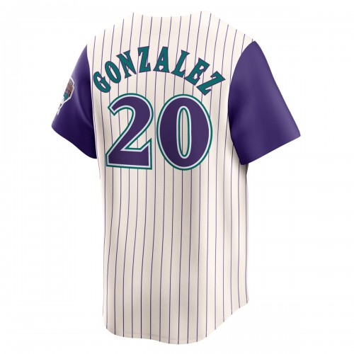 Luis Gonzalez Arizona Diamondbacks Nike Throwback Cooperstown Collection Limited Jersey - Cream Luis Gonzalez Arizona Diamondbacks Nike Throwback Cooperstown Collection Limited Jersey - Cream