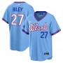Austin Riley Atlanta Braves Nike 2026 City Connect Stadium Jersey - Powder Blue Austin Riley Atlanta Braves Nike 2026 City Connect Stadium Jersey - Powder Blue