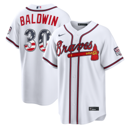 Drake Baldwin Atlanta Braves Nike USA 250 Fourth of July Home Stadium Jersey - White