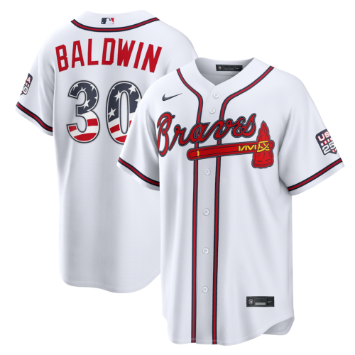 Drake Baldwin Atlanta Braves Nike USA 250 Fourth of July Home Stadium Jersey - White