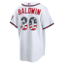 Drake Baldwin Atlanta Braves Nike USA 250 Fourth of July Home Stadium Jersey - White