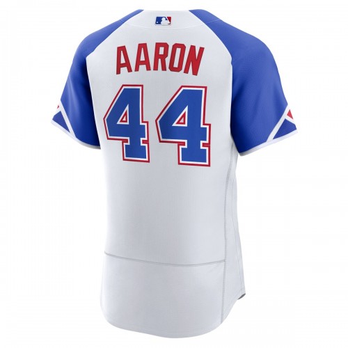 Hank Aaron Atlanta Braves Nike 2023 City Connect Authentic Player Jersey - White Hank Aaron Atlanta Braves Nike 2023 City Connect Authentic Player Jersey - White