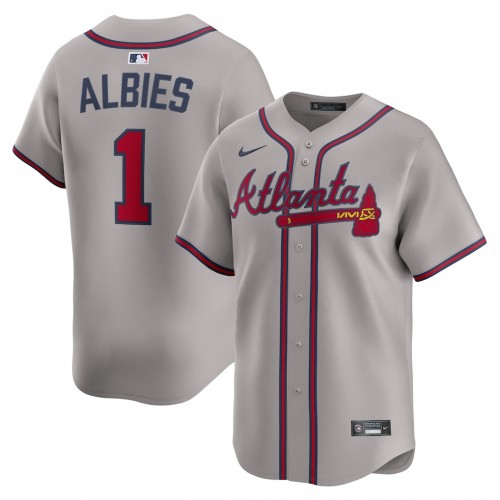 Ozzie Albies Atlanta Braves Nike Road Limited Player Jersey - Gray Ozzie Albies Atlanta Braves Nike Road Limited Player Jersey - Gray