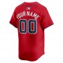 Atlanta Braves Nike Alternate Limited Custom Jersey - Red