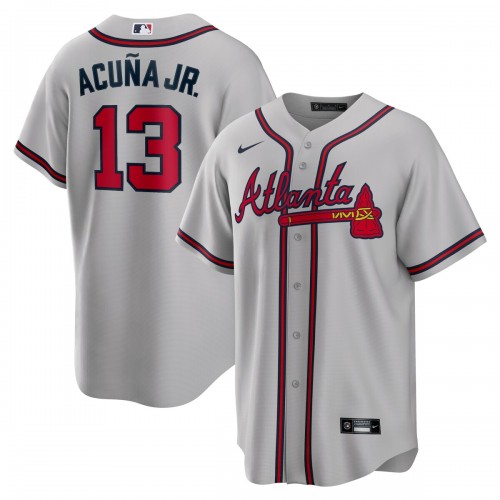 Ronald Acuna Jr. Atlanta Braves Nike Road Replica Player Name Jersey - Gray