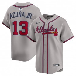Ronald Acuña Jr. Atlanta Braves Nike Road Limited Player Jersey - Gray Ronald Acuña Jr. Atlanta Braves Nike Road Limited Player Jersey - Gray