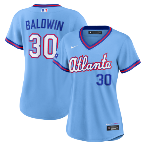 Drake Baldwin Atlanta Braves Nike Women's 2026 City Connect Stadium Jersey - Powder Blue Drake Baldwin Atlanta Braves Nike Women's 2026 City Connect Stadium Jersey - Powder Blue