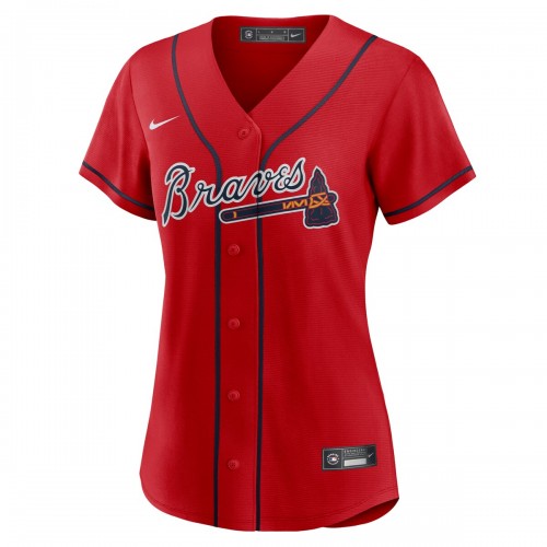 Atlanta Braves Nike Women's Alternate Replica Team Jersey - Red