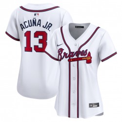 Ronald Acuna Atlanta Braves Nike Women's Home Limited Player Jersey - White Ronald Acuna Atlanta Braves Nike Women's Home Limited Player Jersey - White