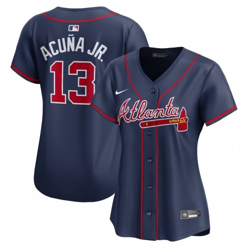 Ronald Acuña Jr. Atlanta Braves Nike Women's Alternate Limited Player Jersey – Navy Ronald Acuña Jr. Atlanta Braves Nike Women's Alternate Limited Player Jersey – Navy