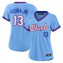 Ronald Acuña Jr. Atlanta Braves Nike Women's 2026 City Connect Stadium Jersey - Powder Blue Ronald Acuña Jr. Atlanta Braves Nike Women's 2026 City Connect Stadium Jersey - Powder Blue