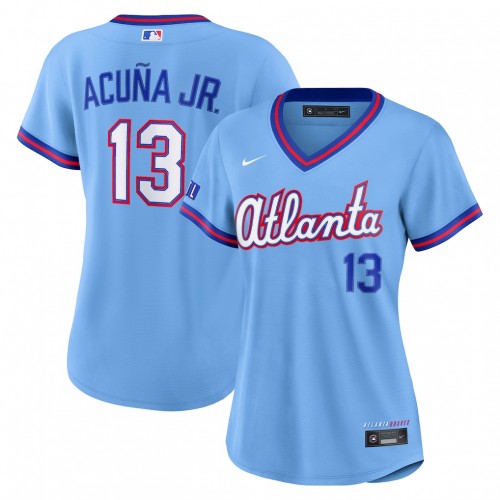 Ronald Acuña Jr. Atlanta Braves Nike Women's 2026 City Connect Stadium Jersey - Powder Blue Ronald Acuña Jr. Atlanta Braves Nike Women's 2026 City Connect Stadium Jersey - Powder Blue