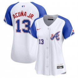 Ronald Acuña Jr. Atlanta Braves Nike Women's City Connect Limited Player Jersey - White Ronald Acuña Jr. Atlanta Braves Nike Women's City Connect Limited Player Jersey - White
