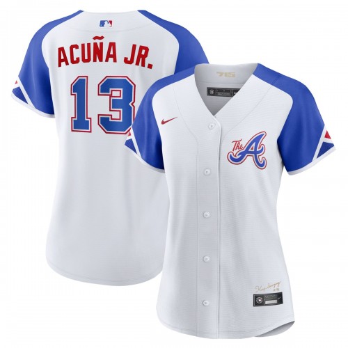 Ronald Acuña Jr. Atlanta Braves Nike Women's City Connect Replica Player Jersey - White