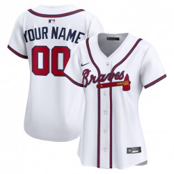 Atlanta Braves Nike Women's Home Limited Custom Jersey - White Atlanta Braves Nike Women's Home Limited Custom Jersey - White