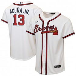 Ronald Acuña Jr. Atlanta Braves Nike Youth Home Replica Player Jersey - White Ronald Acuña Jr. Atlanta Braves Nike Youth Home Replica Player Jersey - White