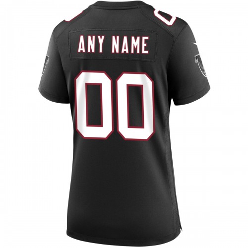 Atlanta Falcons Nike Women's Throwback Custom Game Jersey - Black