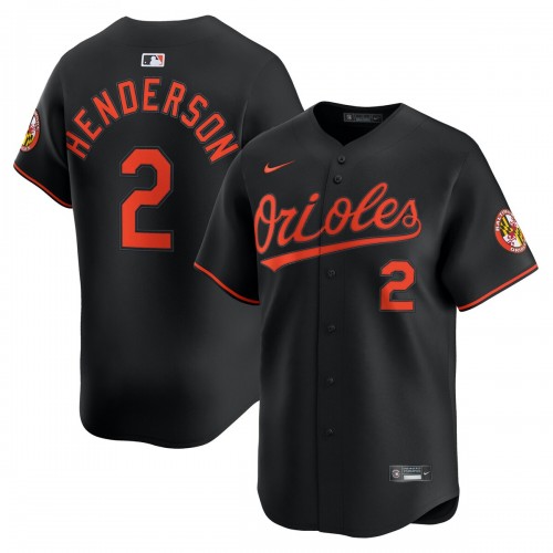 Gunnar Henderson Baltimore Orioles Nike Alternate Limited Player Jersey - Black Gunnar Henderson Baltimore Orioles Nike Alternate Limited Player Jersey - Black