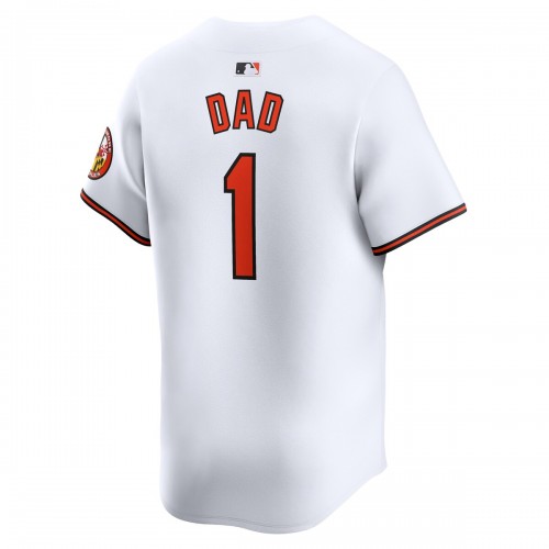 Baltimore Orioles Nike #1 Dad Home Limited Jersey - White