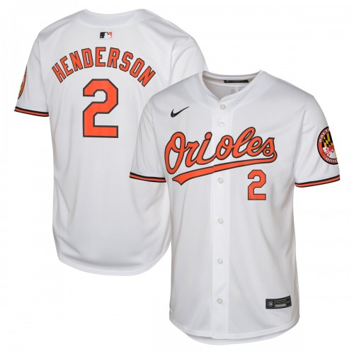 Gunnar Henderson Baltimore Orioles Nike Youth Home Limited Jersey – White