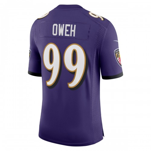 Odafe Oweh Baltimore Ravens Nike Vapor Limited Jersey - Purple