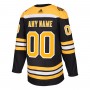 Boston Bruins adidas Authentic Custom Jersey - Black