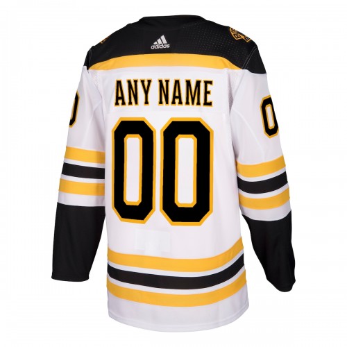 Boston Bruins adidas Authentic Custom Jersey - White