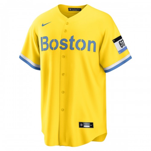 Trevor Story Boston Red Sox Nike City Connect Replica Player Jersey - Gold