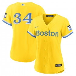 David Ortiz Boston Red Sox Nike Women's City Connect Replica Player Jersey - Gold David Ortiz Boston Red Sox Nike Women's City Connect Replica Player Jersey - Gold