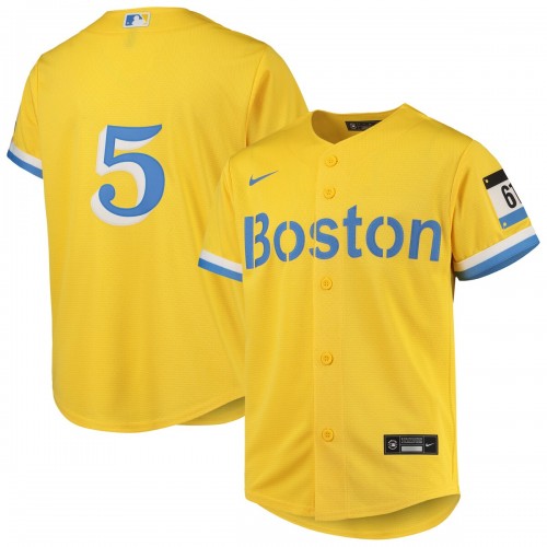 Enrique Hernandez Boston Red Sox Nike Youth City Connect Replica Player Jersey - Gold