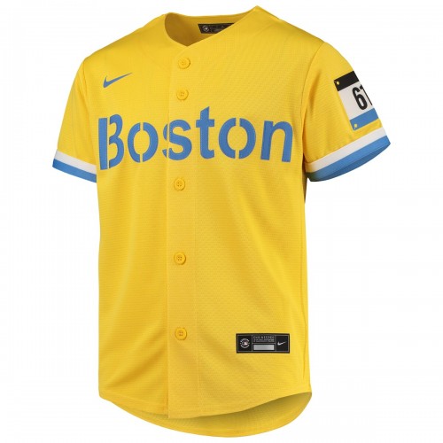 Enrique Hernandez Boston Red Sox Nike Youth City Connect Replica Player Jersey - Gold