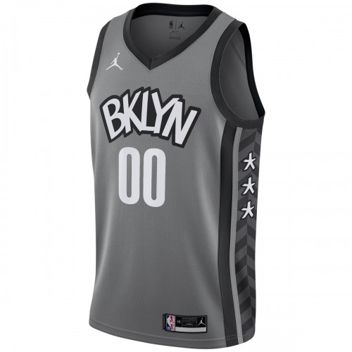Brooklyn Nets Jordan Brand Swingman Custom Jersey - Statement Edition - Gray