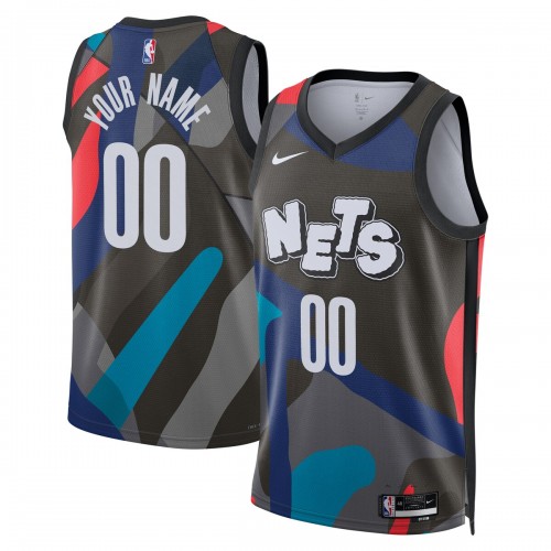 Brooklyn Nets Nike Unisex 2023/24 Custom Swingman Jersey - Black - City Edition