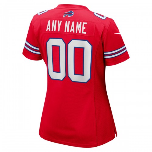 Buffalo Bills Nike Women's Alternate Custom Game Jersey - Red