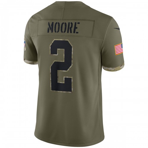 D.J. Moore Carolina Panthers Nike 2022 Salute To Service Limited Jersey - Olive