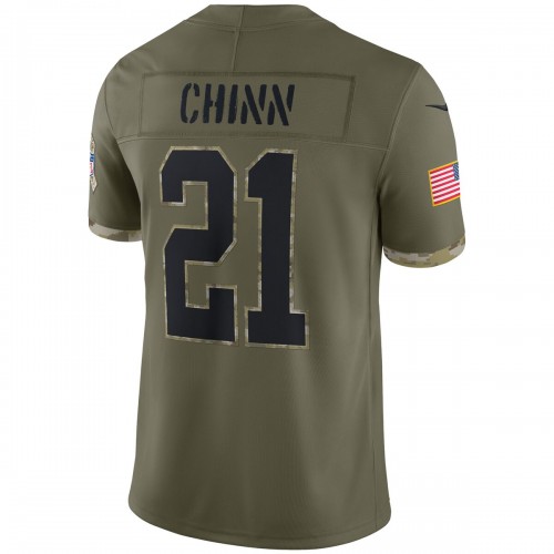Jeremy Chinn Carolina Panthers Nike 2022 Salute To Service Limited Jersey - Olive