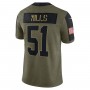 Sam Mills Carolina Panthers Nike 2021 Salute To Service Retired Player Limited Jersey - Olive