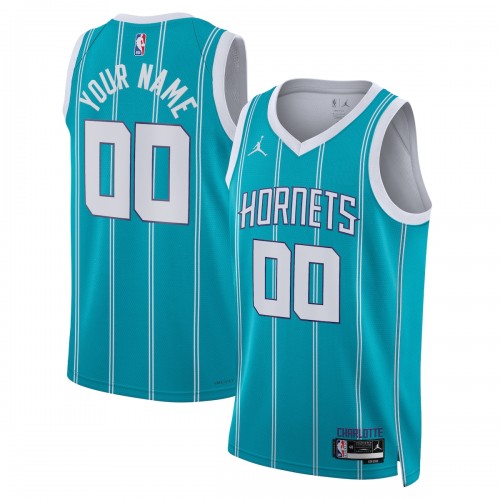 Charlotte Hornets Jordan Brand Unisex 2022/23 Swingman Custom Jersey Teal - Icon Edition