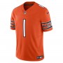 Justin Fields Chicago Bears Nike Vapor F.U.S.E. Limited Jersey - Orange