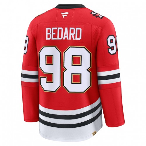 Connor Bedard Chicago Blackhawks Centennial Premium Player Jersey - Red Connor Bedard Chicago Blackhawks Centennial Premium Player Jersey - Red