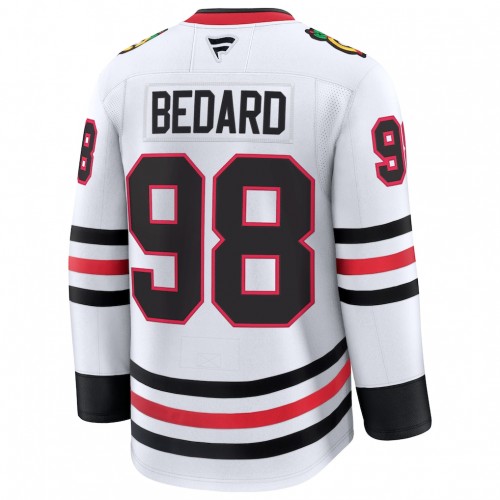 Connor Bedard Chicago Blackhawks Away Premium Jersey - White Connor Bedard Chicago Blackhawks Away Premium Jersey - White
