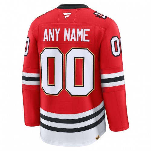 Chicago Blackhawks Centennial Premium Custom Jersey - Red Chicago Blackhawks Centennial Premium Custom Jersey - Red
