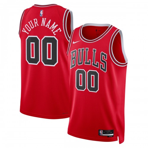 Chicago Bulls Nike Unisex 2022/23 Swingman Custom Jersey Red - Icon Edition