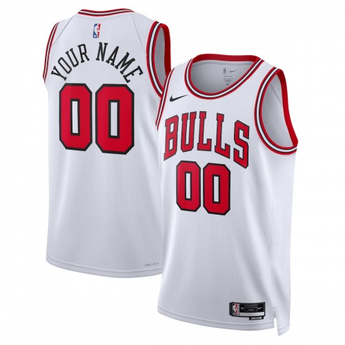 Chicago Bulls Nike Unisex 2022/23 Swingman Custom Jersey White - Association Edition