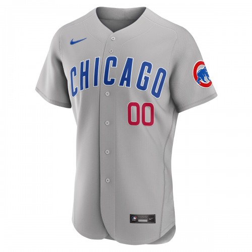 Chicago Cubs Nike Road Authentic Custom Jersey - Gray