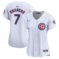 Dansby Swanson Chicago Cubs Nike Women's Home Limited Player Jersey - White Dansby Swanson Chicago Cubs Nike Women's Home Limited Player Jersey - White