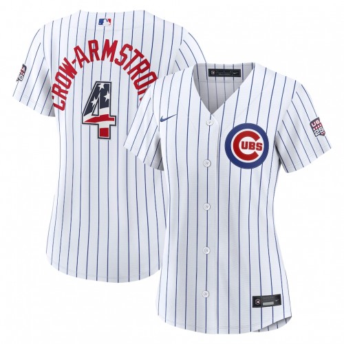 Pete Crow-Armstrong Chicago Cubs Nike Women's USA 250 Fourth of July Home Stadium Jersey - White