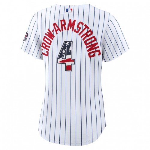 Pete Crow-Armstrong Chicago Cubs Nike Women's USA 250 Fourth of July Home Stadium Jersey - White