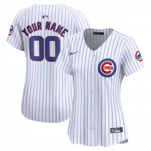 Chicago Cubs Nike Women's Home Limited Custom Jersey - White