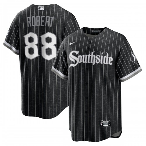 Luis Robert Chicago White Sox Nike 2021 City Connect Replica Player Jersey - Black